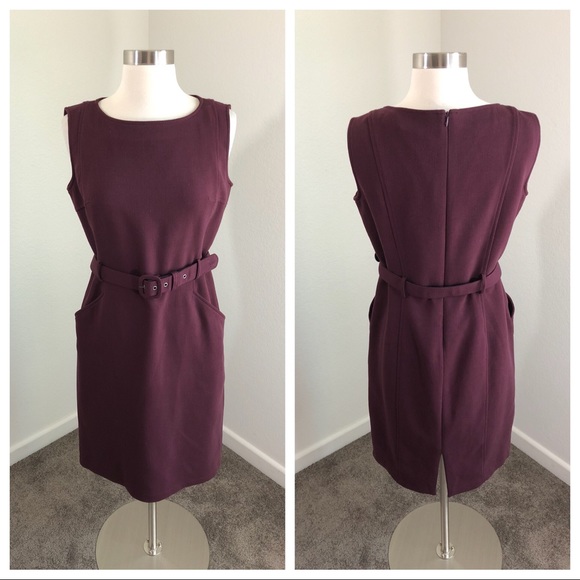 Axcess Dresses & Skirts - Axcess by Liz Claiborne plum belted dress